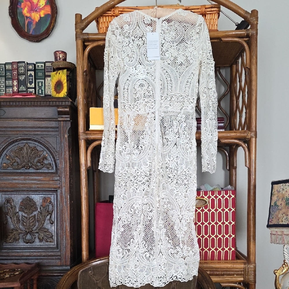 COPY NWT Tags LURELLY Elegant Cream Lace Wedding Dress Brand New Tags Attached